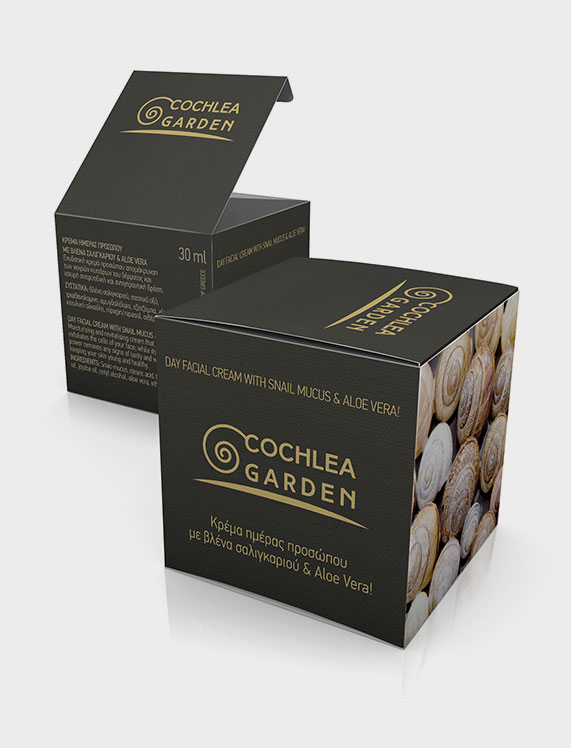 κουτί συσκευασίας με λογότυπο cochlea garden συσκευασία προϊόντος