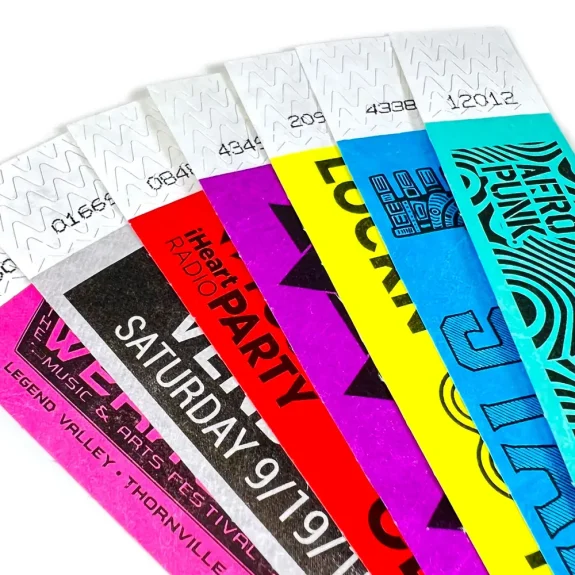 Βραχιολάκια wristbands Tyvek εκτυπωμένα